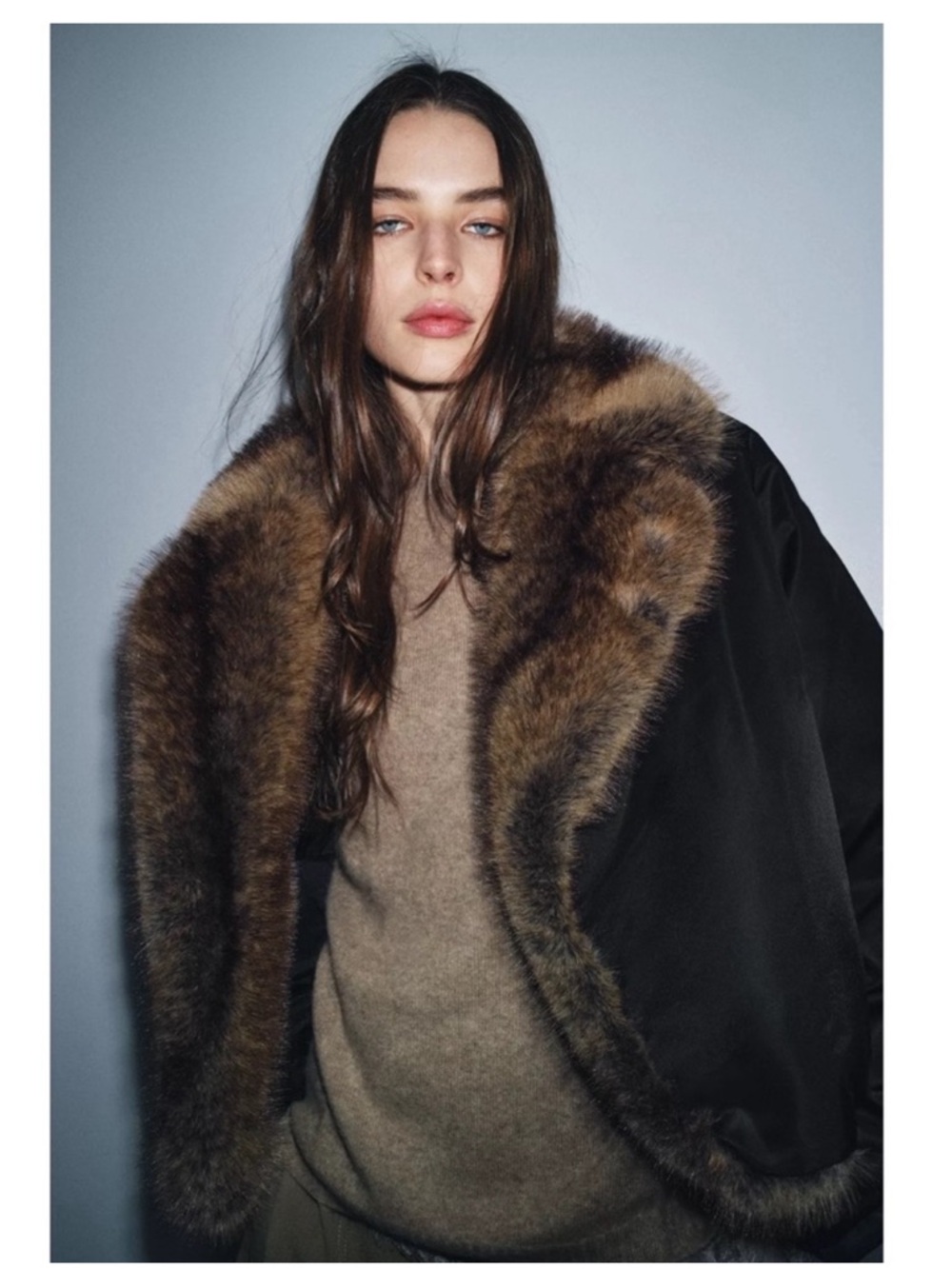 FAUX FUR COLLAR BOMBER JACKET like Zara - Picture 7 of 8